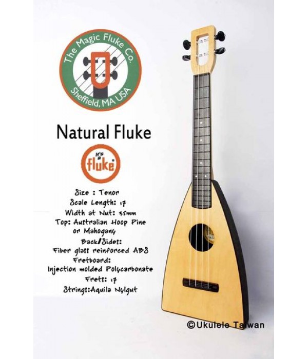 【台灣烏克麗麗 專門店】Fluke 瘋狂跳蚤全面侵台! Natural Fluke ukulele 26吋 美國原廠製造 (附琴袋+調音器+教材)